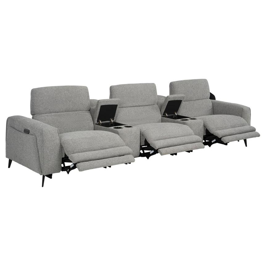 Luke Dark Gray Home Theater Seating with 5PCS/3PWR  alternate image, 3 of 12 images.