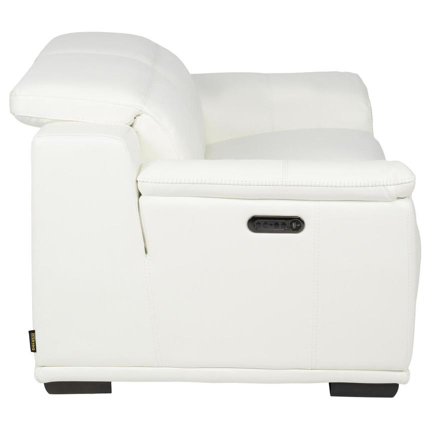 Davis 2.0 White Leather Power Reclining Loveseat alternate image, 6 of 12 images.