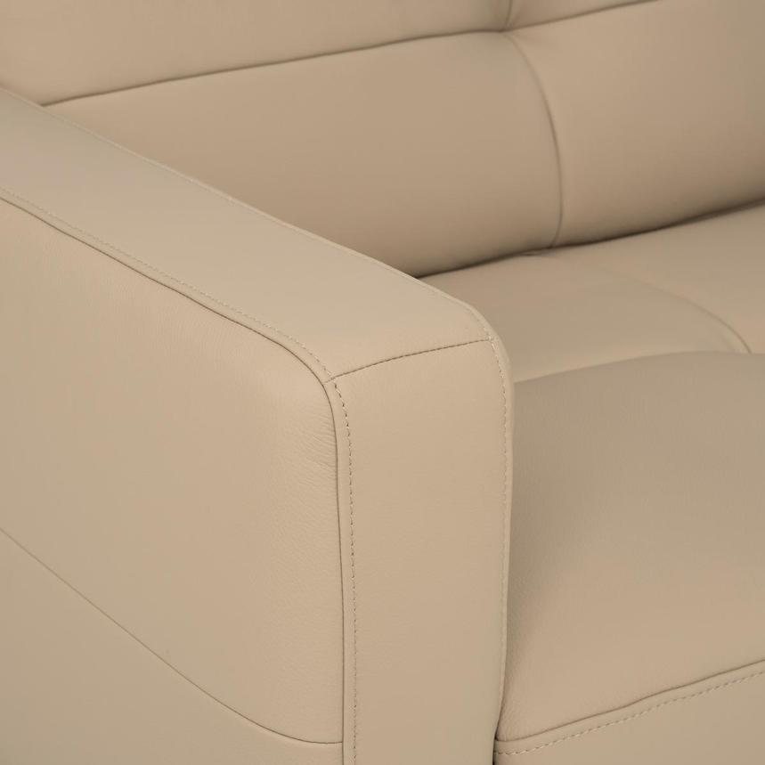 Nate Taupe Leather Corner Sofa w/Left Chaise  alternate image, 8 of 12 images.