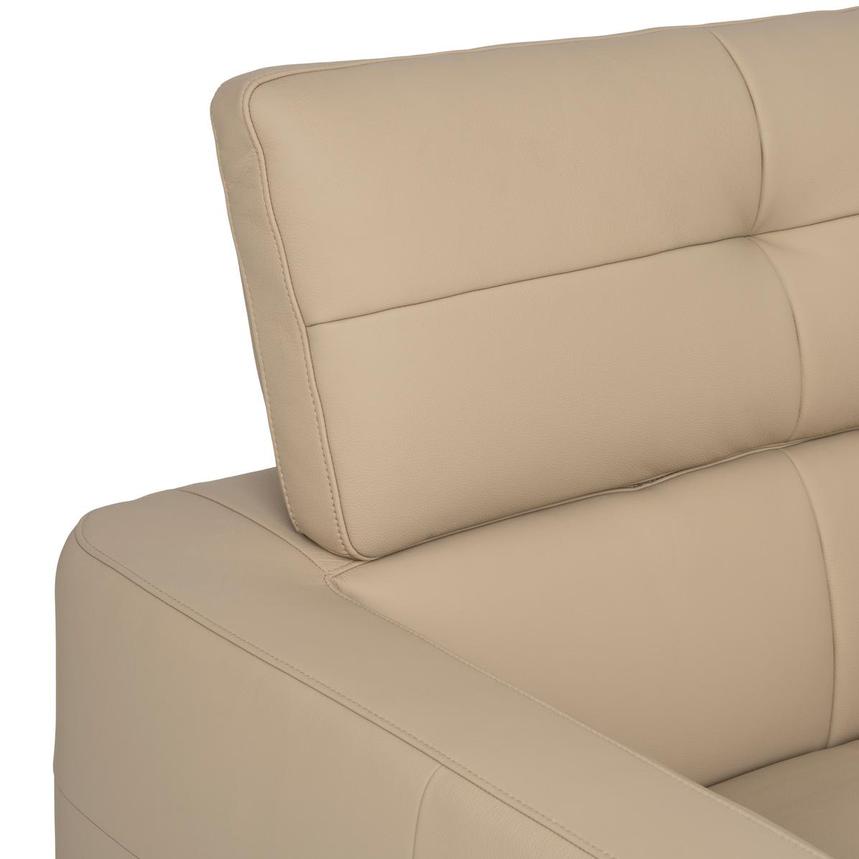 Nate Taupe Leather Corner Sofa w/Right Chaise alternate image, 6 of 12 images.