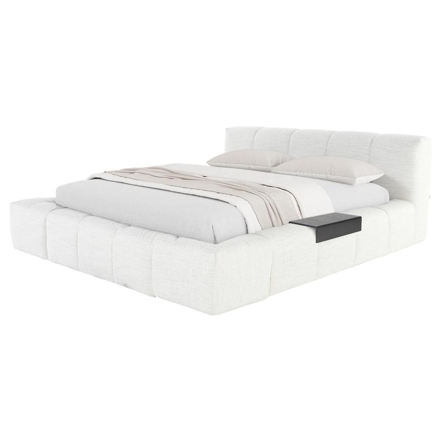 Annie White Queen Platform Bed w/Trays main image, 1 of 4 images.