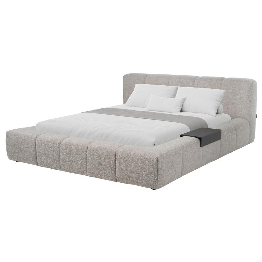 Annie Gray Queen Platform Bed w/Trays main image, 1 of 11 images.