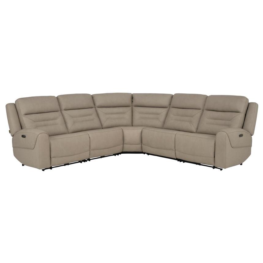 Solstice Leather Power Reclining Sectional with 5PCS/2PWR main image, 1 of 9 images.