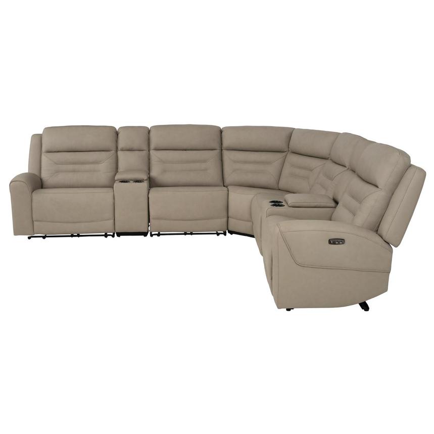 Solstice Leather Power Reclining Sectional with 7PCS/3PWR  alternate image, 3 of 12 images.