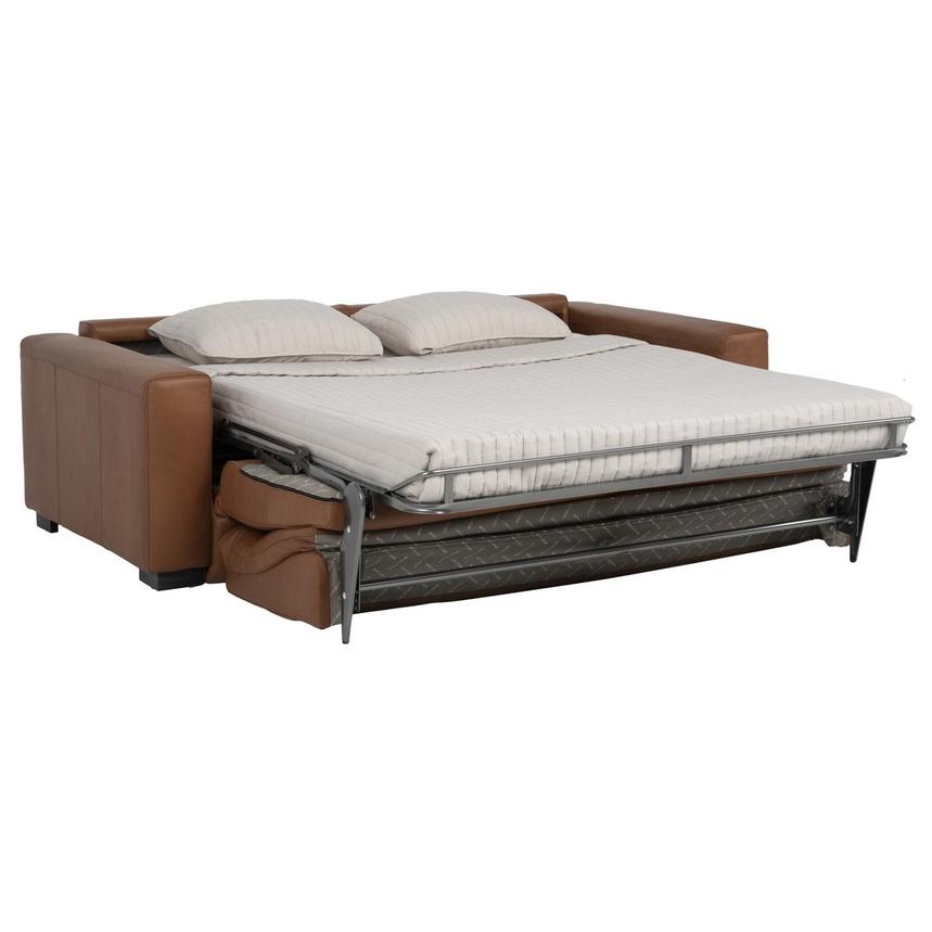 Yale Tan Queen Sleeper Recliner alternate image, 8 of 15 images.