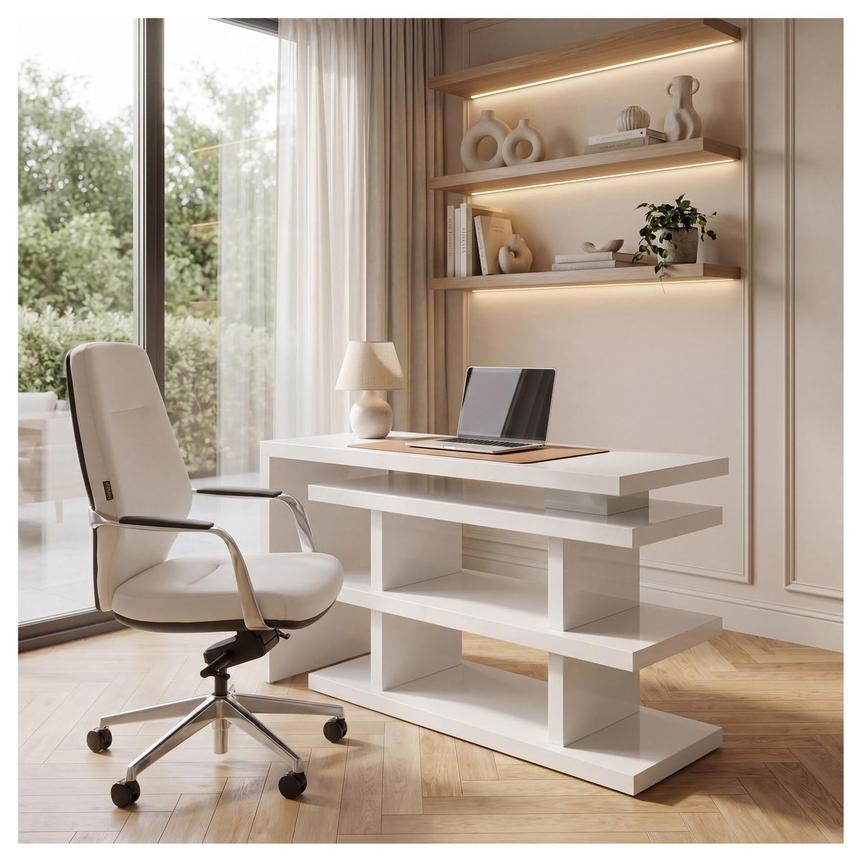 Steps White L-Shaped Desk  alternate image, 2 of 10 images.