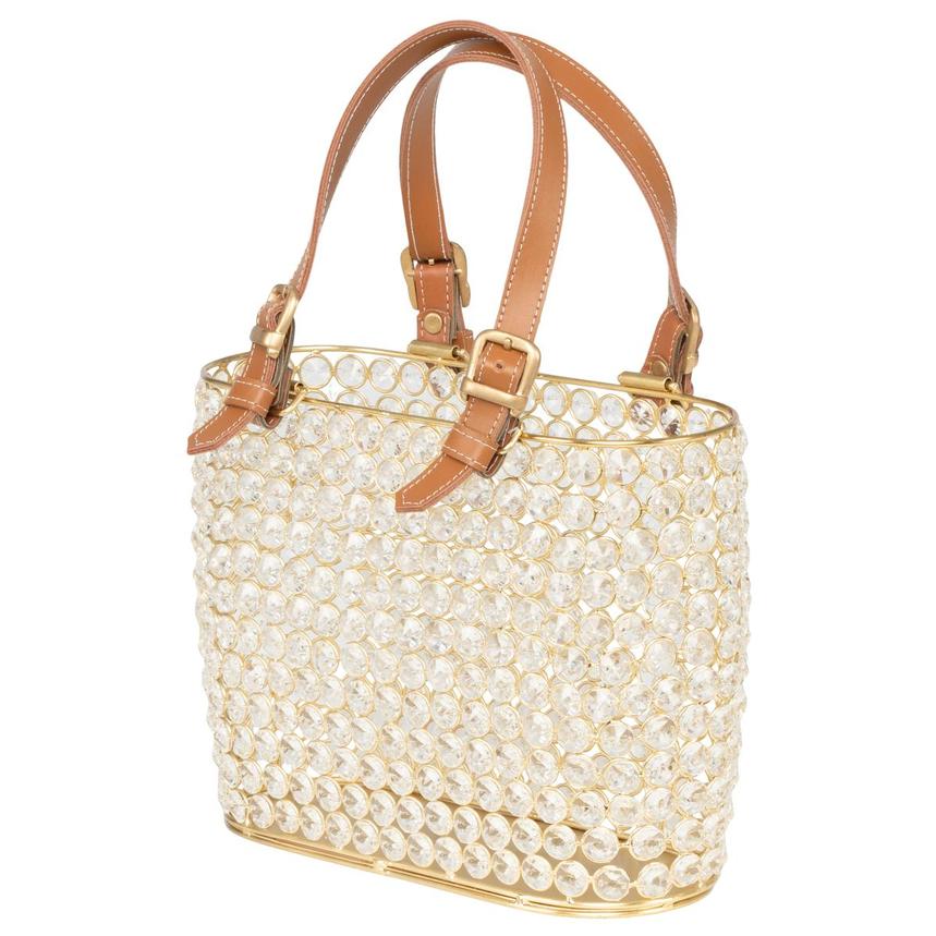 Gold Crystal Briefcase Sculpture