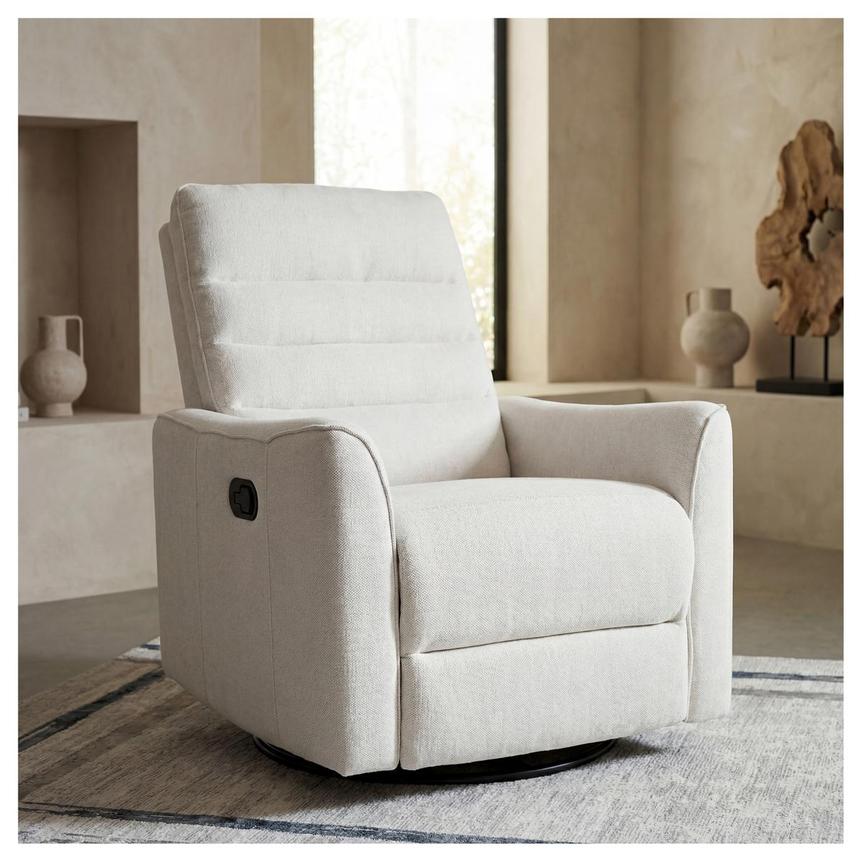 Campbell Light Gray Swivel Glider Recliner alternate image, 4 of 12 images.