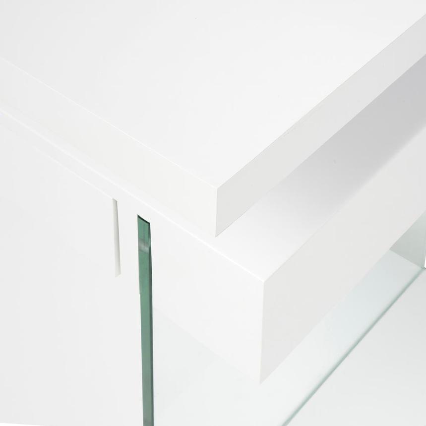 Fold White L-Shaped Desk  alternate image, 12 of 14 images.