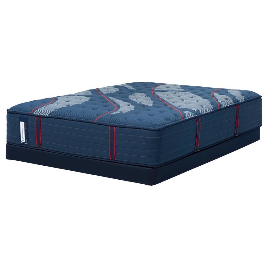 Elite Albany Firm Full Mattress w/Low Foundation by Sealy Posturepedic