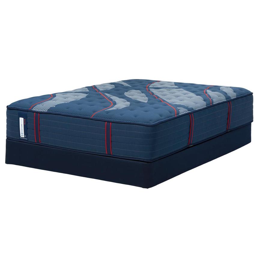 Elite Albany Firm Queen Mattress w/Regular Foundation by Sealy Posturepedic
