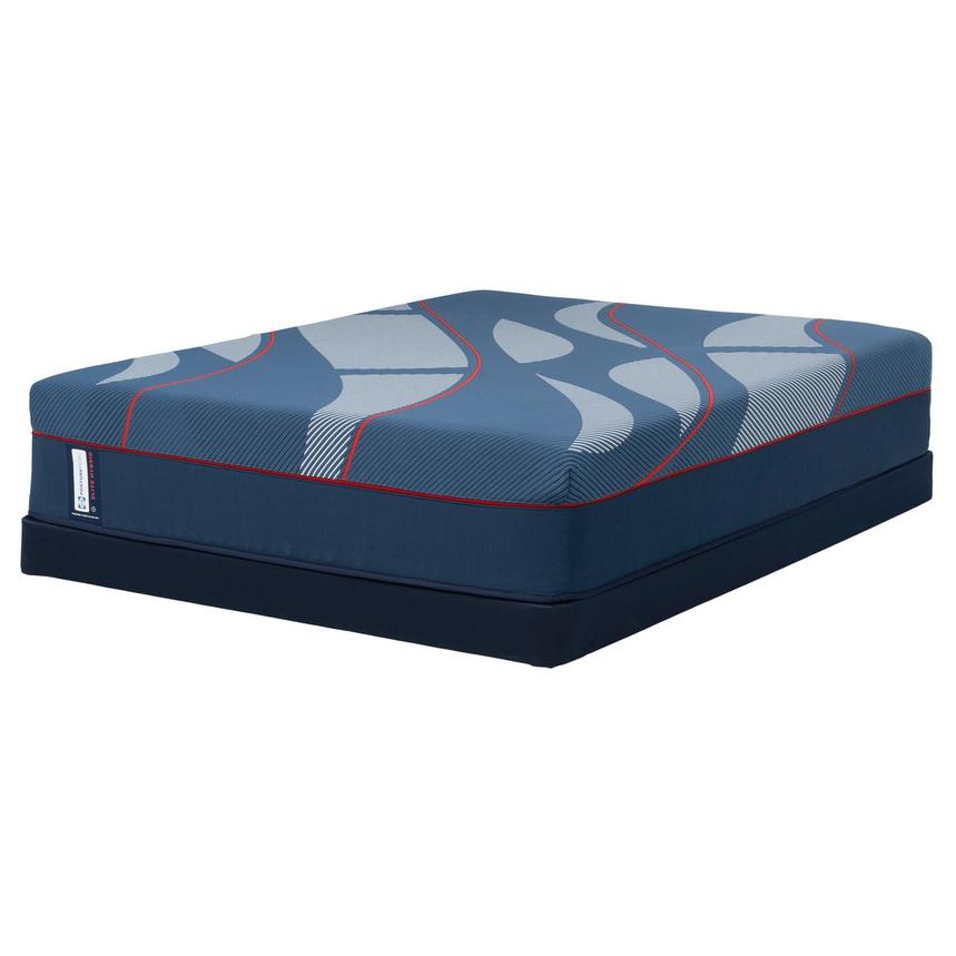 Elite Albany Medium King Mattress w/Low Foundation by Sealy Posturepedic