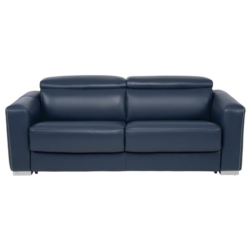 Bay Harbor Blue Leather Sleeper  main image, 1 of 13 images.