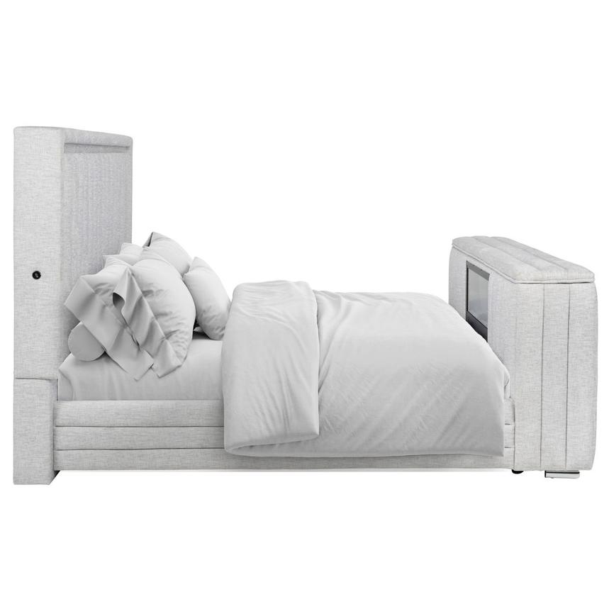 Ellia King Panel Bed w/LED Lights, TV Lift & Fireplace alternate image, 9 of 13 images.