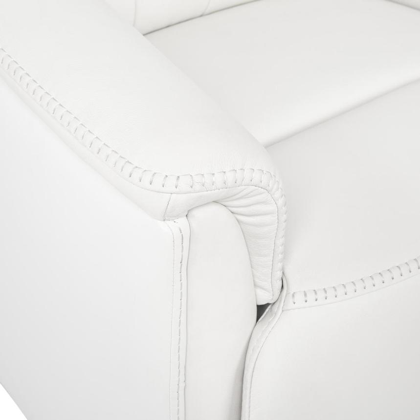 LuxTone White Leather Power Tilt Recliner alternate image, 11 of 14 images.