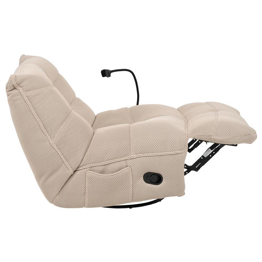 Wyatt Cream Swivel Glider Recliner  alternate image, 7 of 13 images.