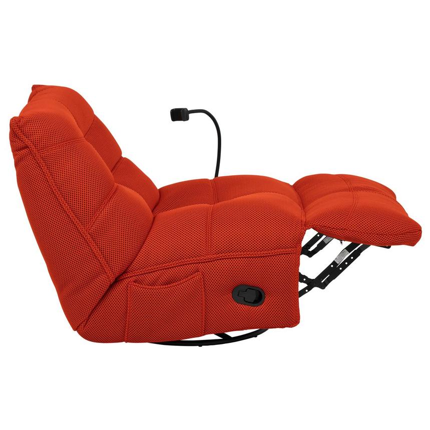 Wyatt Orange Swivel Glider Recliner alternate image, 7 of 13 images.