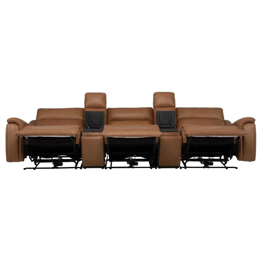 Venus  5PCS/3PWR Home Theater Leather Seating w/Beverage Cooler  alternate image, 4 of 25 images.