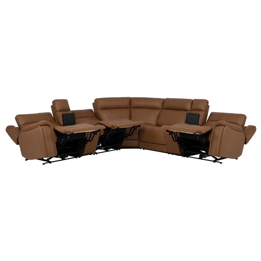 Venus  7PCS/3PWR Leather Power Reclining Sectional w/Beverage Cooler  alternate image, 4 of 17 images.