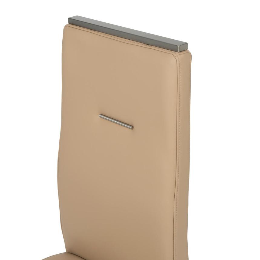 Celeste Dark Cream Leather Side Chair alternate image, 6 of 8 images.