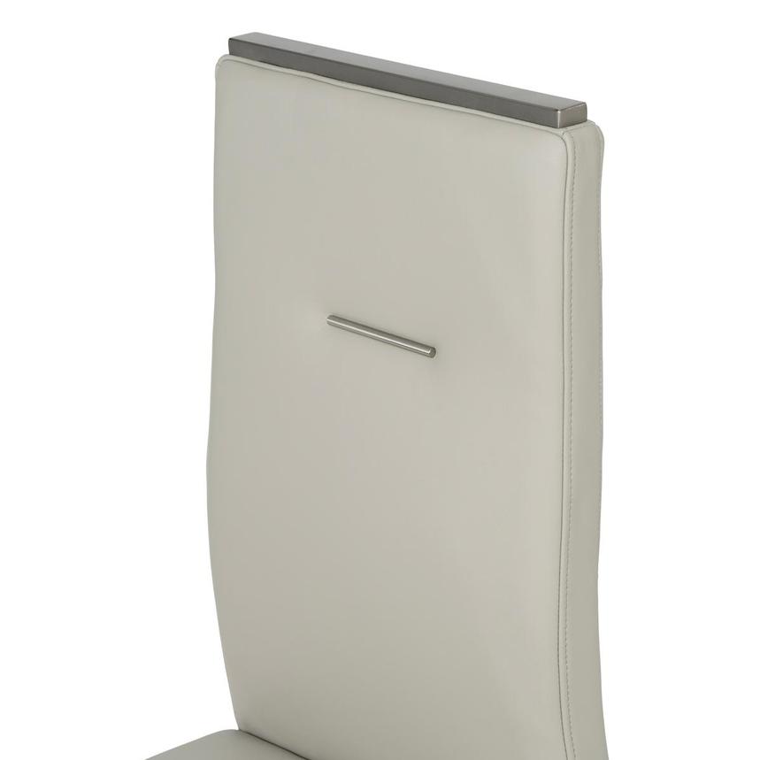 Celeste Gray Leather Side Chair alternate image, 6 of 8 images.