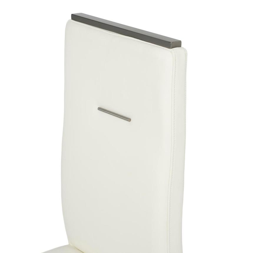 Celeste White Leather Side Chair alternate image, 6 of 8 images.