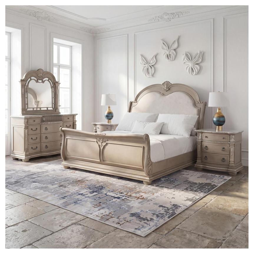 Coventry Gray Queen Sleigh Bed  alternate image, 2 of 2 images.