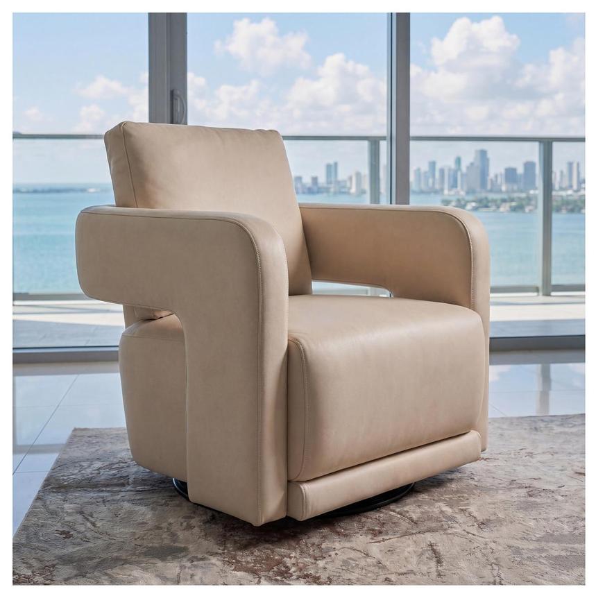 Carmello Cream Swivel Chair alternate image, 2 of 8 images.