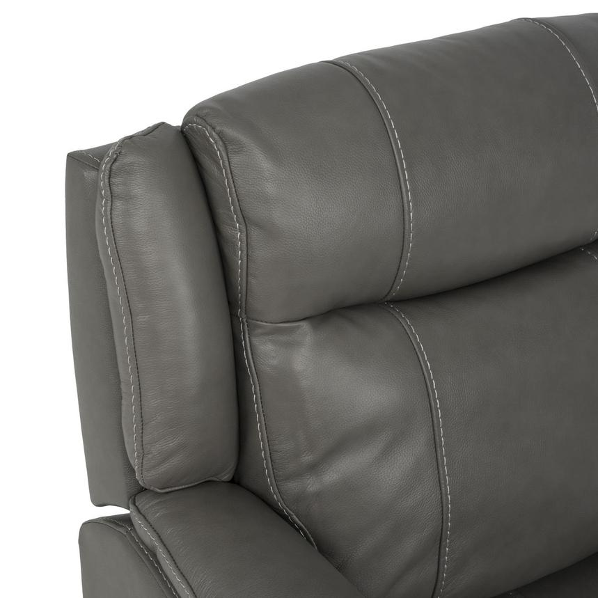 Samuel Dark Gray Leather Power Reclining Sectional with 6PCS/3PWR alternate image, 9 of 12 images.
