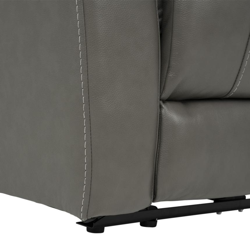 Samuel Dark Gray Leather Power Reclining Sectional with 7PCS/3PWR alternate image, 12 of 13 images.