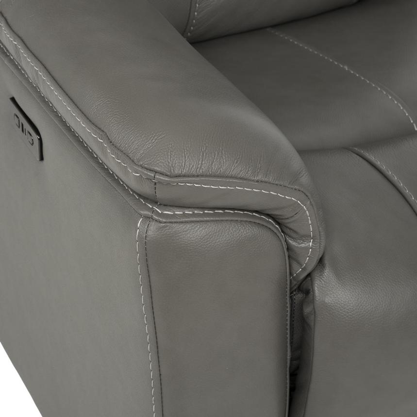 Samuel Dark Gray Home Theater Leather Seating with 5PCS/2PWR alternate image, 7 of 9 images.