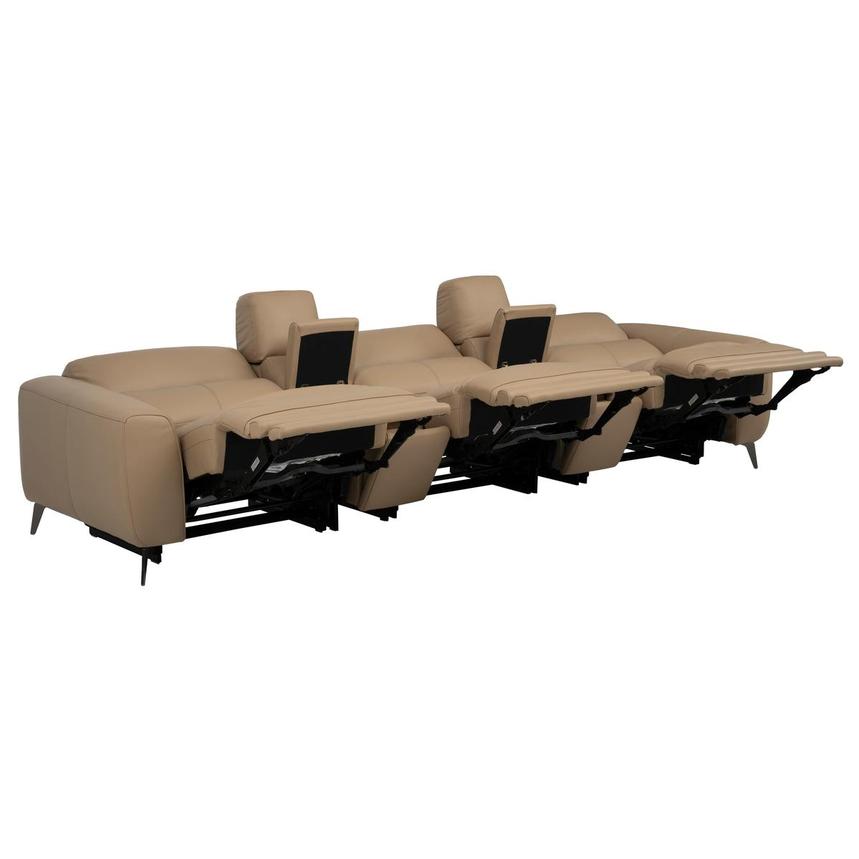 Granet Dark Cream Home Theater Leather Seating with 5PCS/3PWR alternate image, 11 of 41 images.