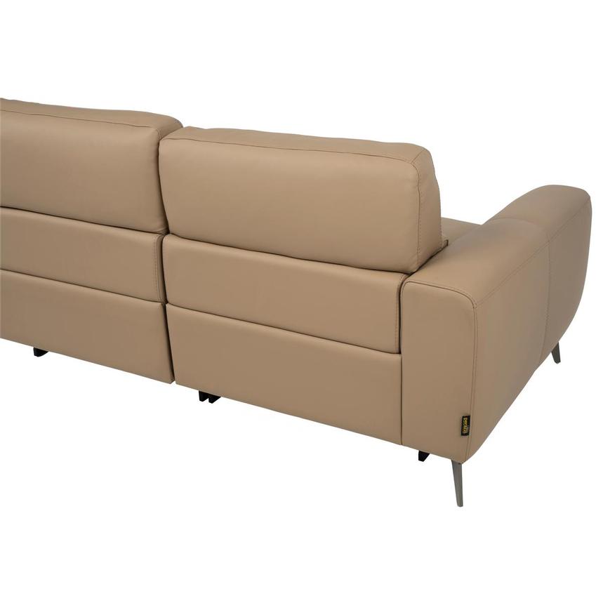 Granet Dark Cream Leather Power Reclining Sectional with 5PCS/3PWR alternate image, 6 of 13 images.