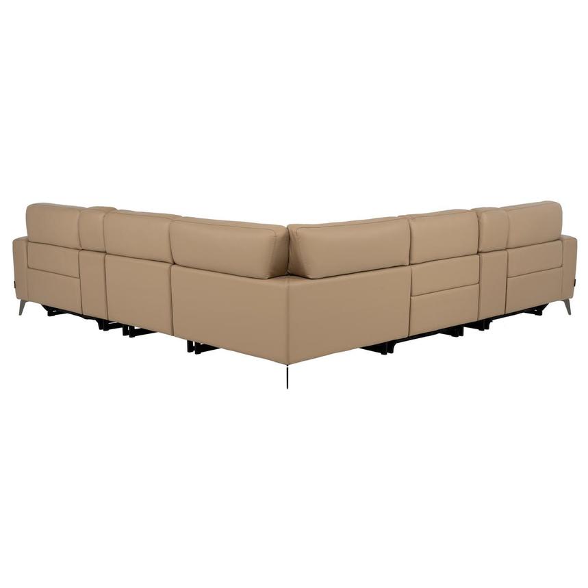 Granet Dark Cream Leather Power Reclining Sectional with 7PCS/3PWR alternate image, 6 of 16 images.