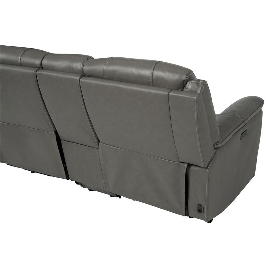 Samuel Dark Gray Leather Power Reclining Sectional with 7PCS/3PWR alternate image, 7 of 13 images.