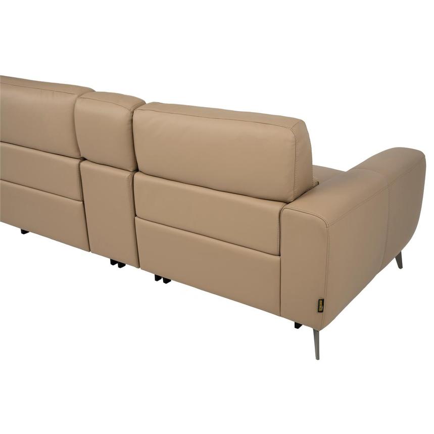 Granet Dark Cream Leather Power Reclining Sectional with 6PCS/3PWR alternate image, 6 of 17 images.