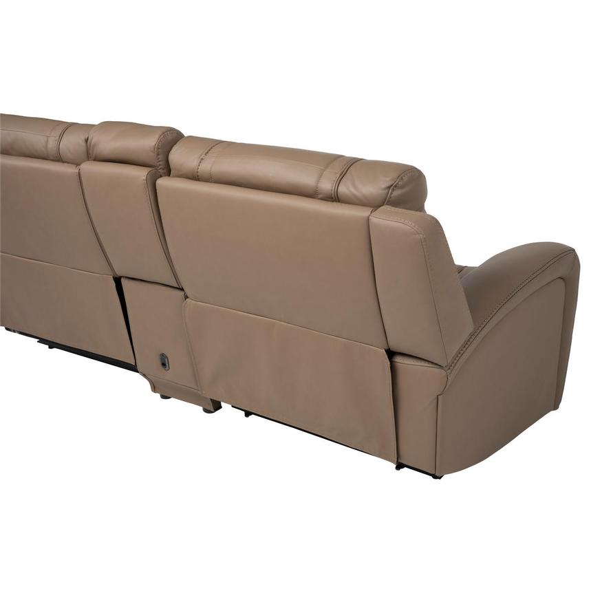 Galaxy Light Brown Leather Power Reclining Sectional with 6PCS/3PWR alternate image, 6 of 15 images.