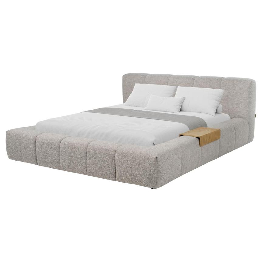 Annie Grey Queen Platform Bed w/Trays  main image, 1 of 8 images.
