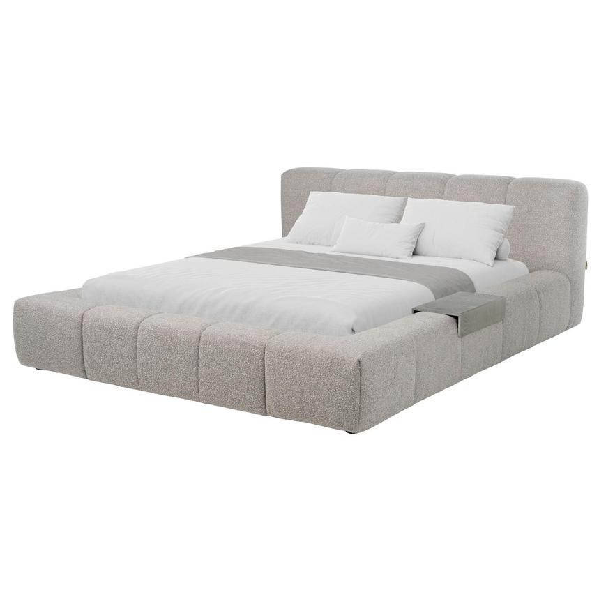 Annie Grey Queen Platform Bed w/Trays main image, 1 of 8 images.