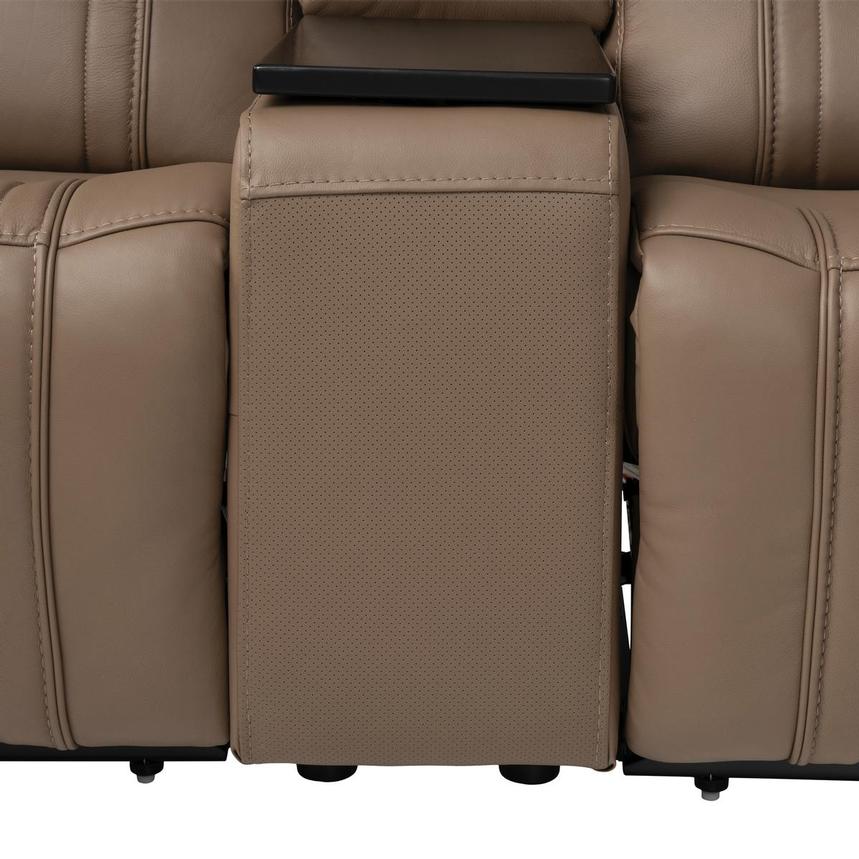 Galaxy Light Brown Leather Power Reclining Sectional with 7PCS/3PWR alternate image, 11 of 14 images.