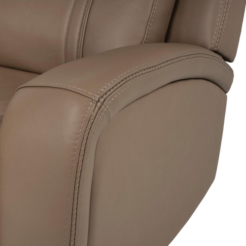 Galaxy Light Brown Leather Power Reclining Sectional with 5PCS/2PWR alternate image, 9 of 12 images.
