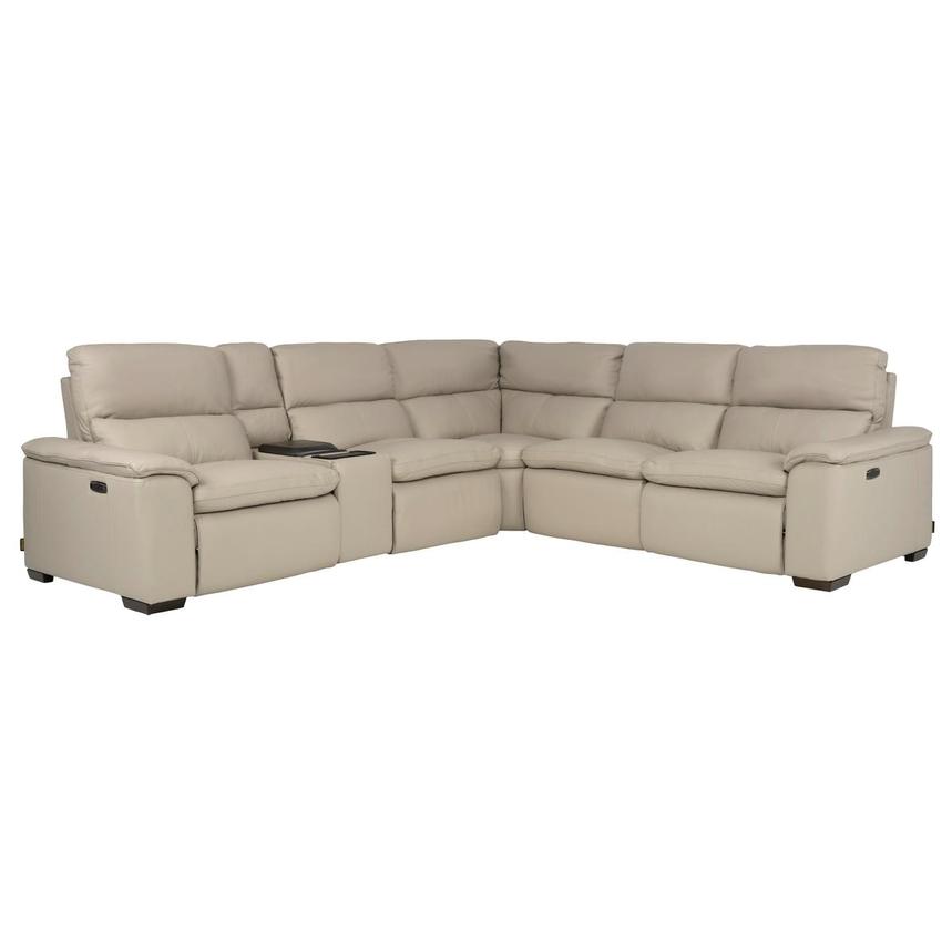 Volt Taupe Leather Power Reclining Sectional with 6PCS/3PWR main image, 1 of 11 images.