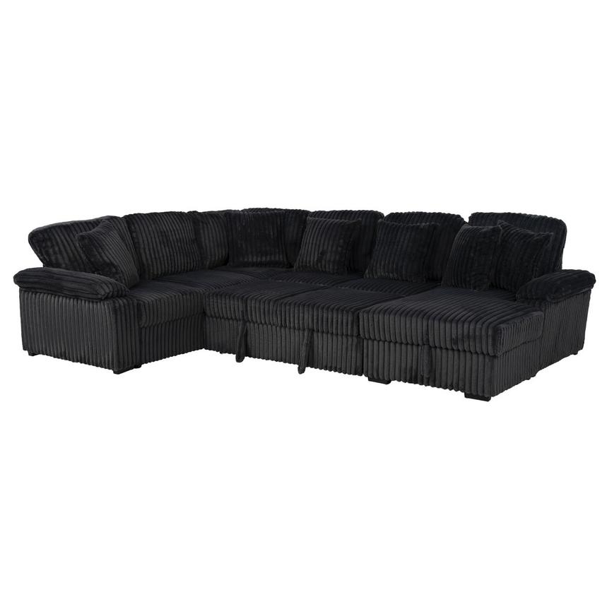 Fluff Sectional Sofa w/Pull Out Bed alternate image, 4 of 15 images.