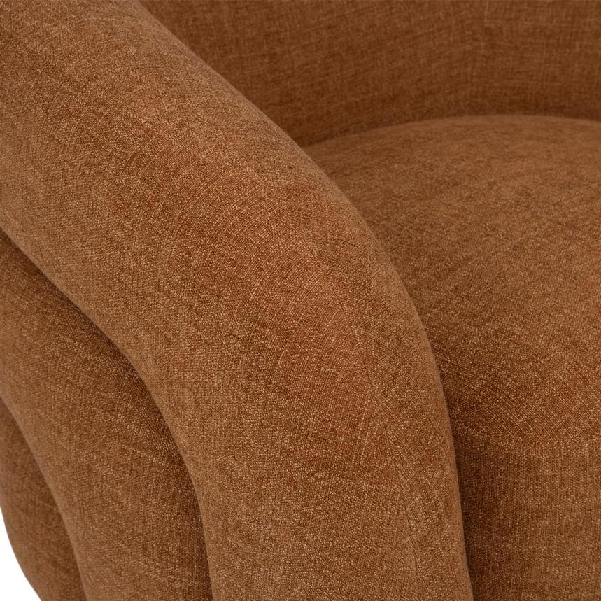 Sandie Rust Swivel Accent Chair  alternate image, 6 of 8 images.