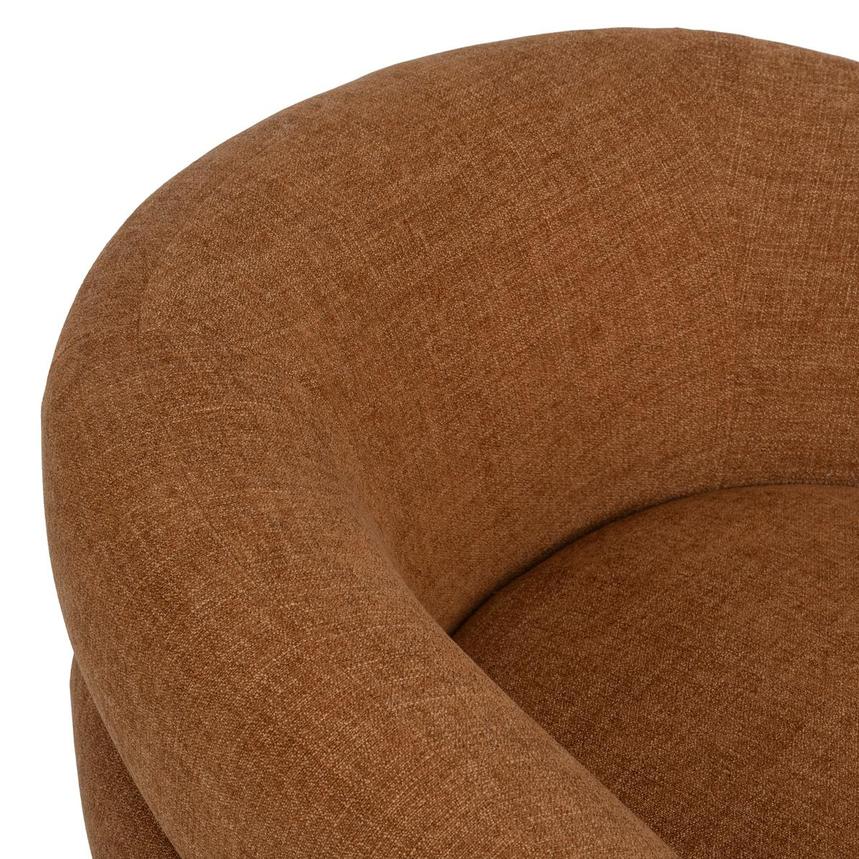 Sandie Rust Swivel Accent Chair alternate image, 6 of 9 images.
