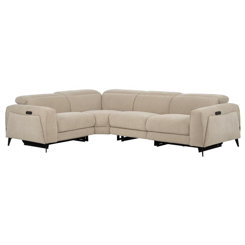 Luke Beige Power Reclining Sectional with 4PCS/2PWR main image, 1 of 9 images.