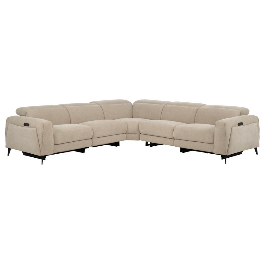 Luke Beige Power Reclining Sectional with 5PCS/2PWR main image, 1 of 10 images.