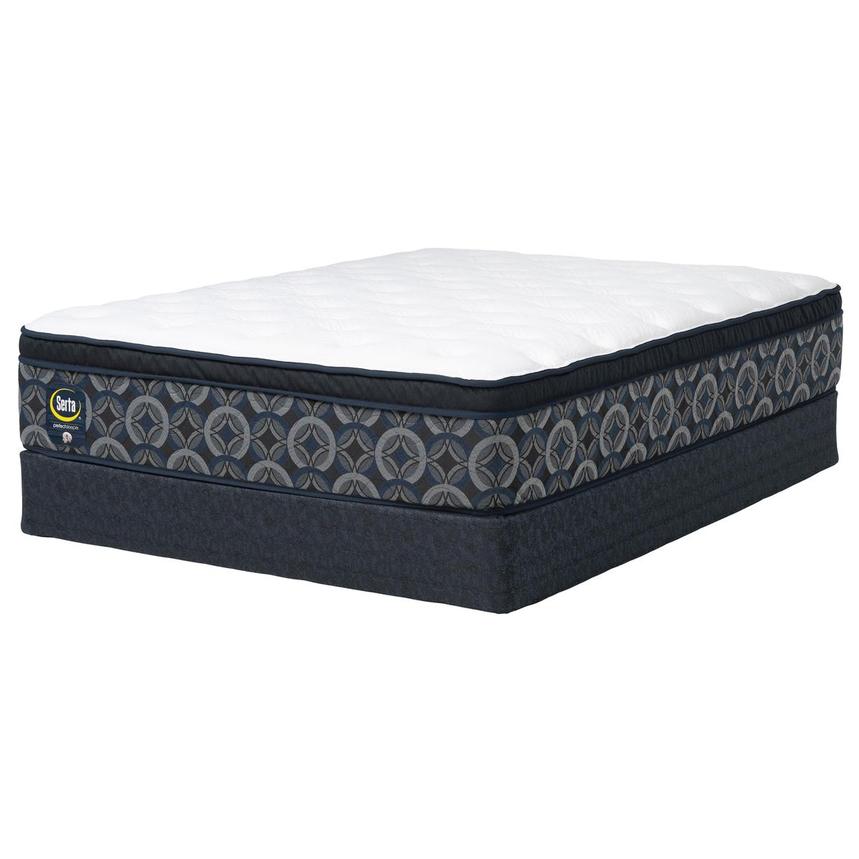 Swan River Medium Pillow Top King Mattress w/Regular Foundation by Serta