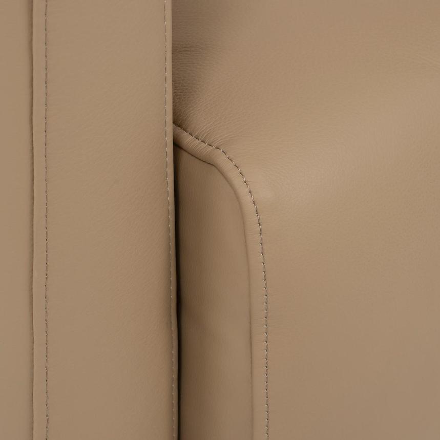 Carmello Dark Cream Leather Swivel Chair  alternate image, 11 of 12 images.