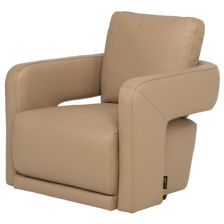 Carmello Dark Cream Leather Swivel Chair